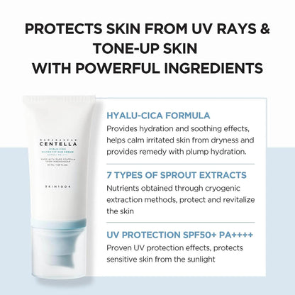 SKIN1004 Madagascar Centella Hyalu-cica Water-Fit Sun Serum - Bloqueador coreano con centella y ácido hialurónico