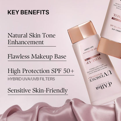 d'alba Loción Solar Tonificante Waterfull SPF50+PA++++ de Trufa Blanca italiana, Crema Solar Teñida con Filtros UV Veganos, Loción Solar Brillante e iluminadora, Skincare Coreano