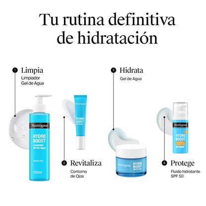 Neutrogena Hydro Boost Fluido Hidratante SPF 50 (1 x 50 ml), crema solar 50 de uso diario con ácido hialurónico y 2% niacinamida, protector solar hidratante de amplio espectro